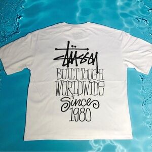 Stussy White Graphic Short Sleeve Tee